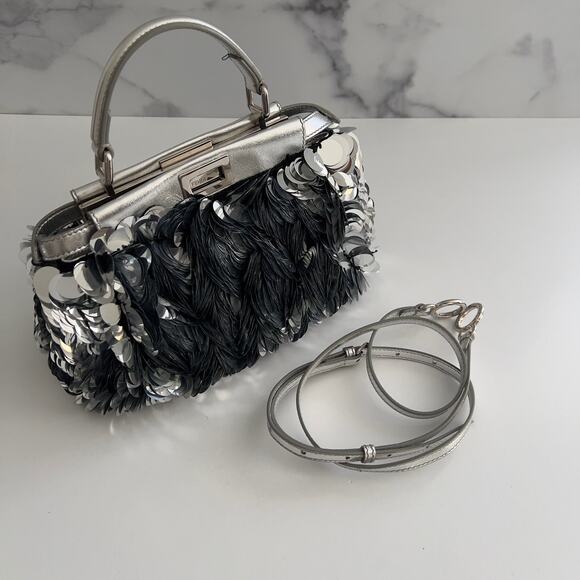 Fendi Silver Big Paillettes Small Size Peekaboo - Picture 11 of 12